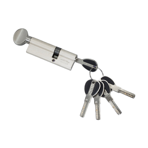 Цилиндровый механизм (личинка для замка)с перфорированными ключами. ключ-вертушка CW55/35 (90mm) SN (Матовый никель) MSM