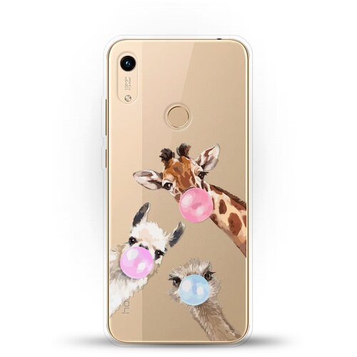 фото Силиконовый чехол лама, жираф и страус на honor 8a andy & paul