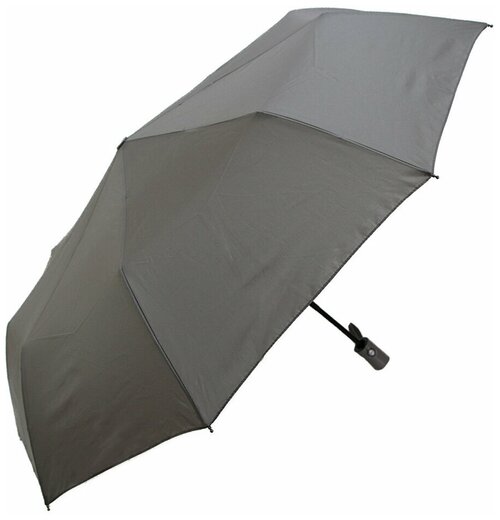 Зонт Lantana Umbrella, автомат, 3 сложения, купол 105 см., 9 спиц, система «антиветер», чехол в комплекте, для женщин, серый