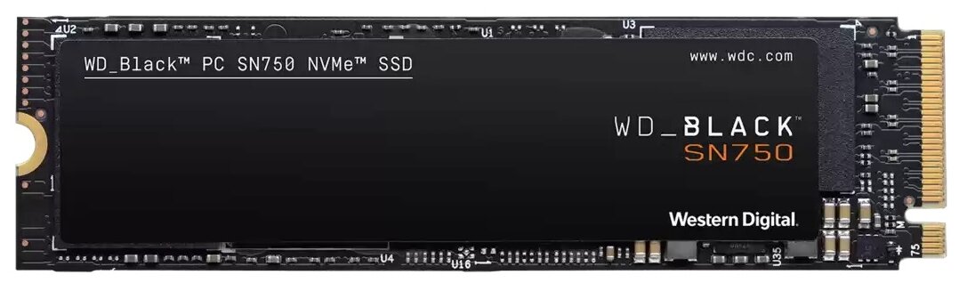 SSD накопитель WD Black SN750 500 GB (WDS500G3X0C)