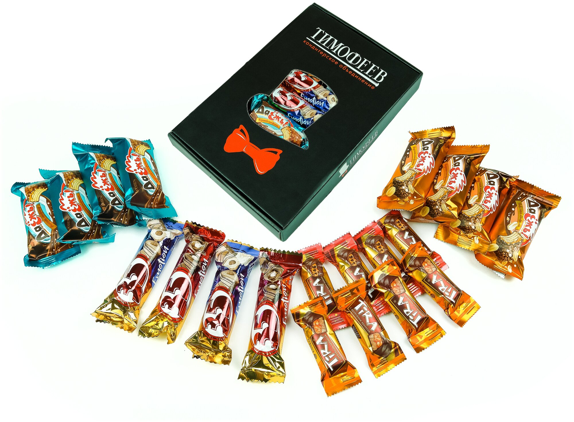 Шоколадные конфеты ассорти из 6 видов в наборе "Элитный" в подарочной коробке, Тимофеев ко, 400 гр