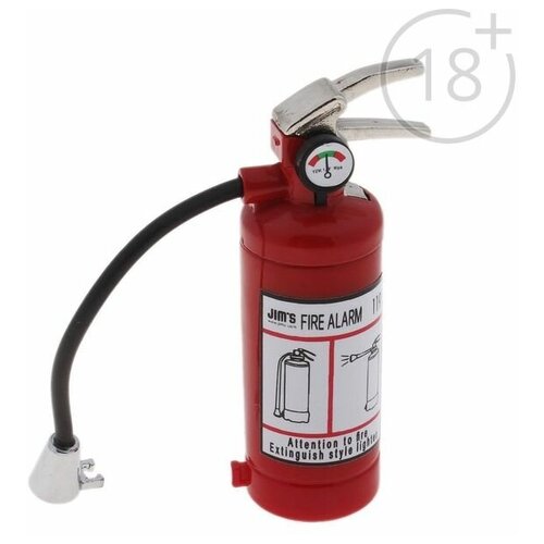 Зажигалка газовая Огнетушитель, с фонариком, пьезо, 8 см 264194 зажигалка газовая цвет красный