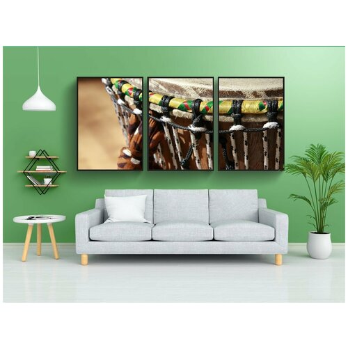 фото Набор модулных постеров для интерьера "барабан, ударные, музыка" 60x90 см. в тубусе, без рамки lotsprints