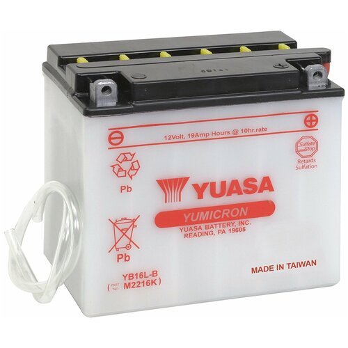 Yuasa Аккумулятор Yuasa YB16L-B 12В 19Ач 215CCA 175x100x155 мм Обратная (-+)