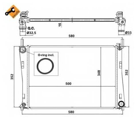 NRF 58274_радиатор системы охлаждения!\ Ford Fiesta/Fusion 1.4/1.6 16V 02> NRF 58274