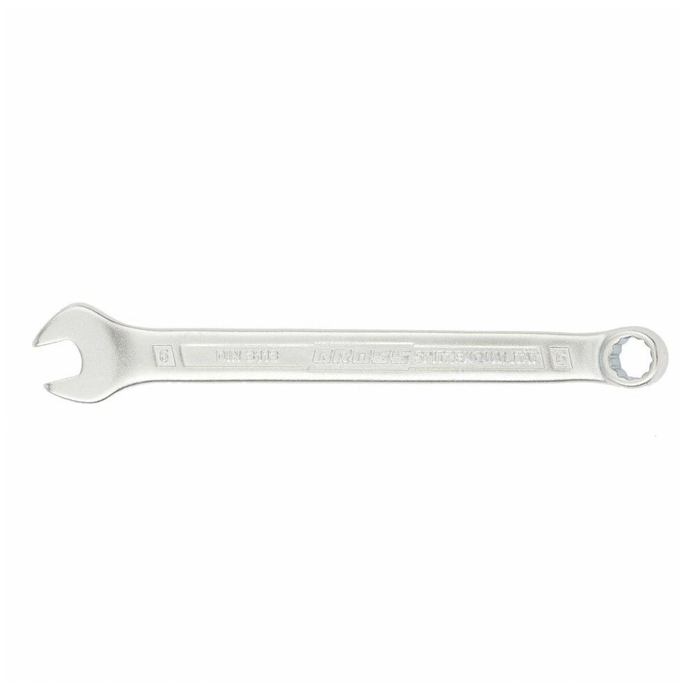Ключ комбинированный 6 мм, CrV, холодный штамп Gross