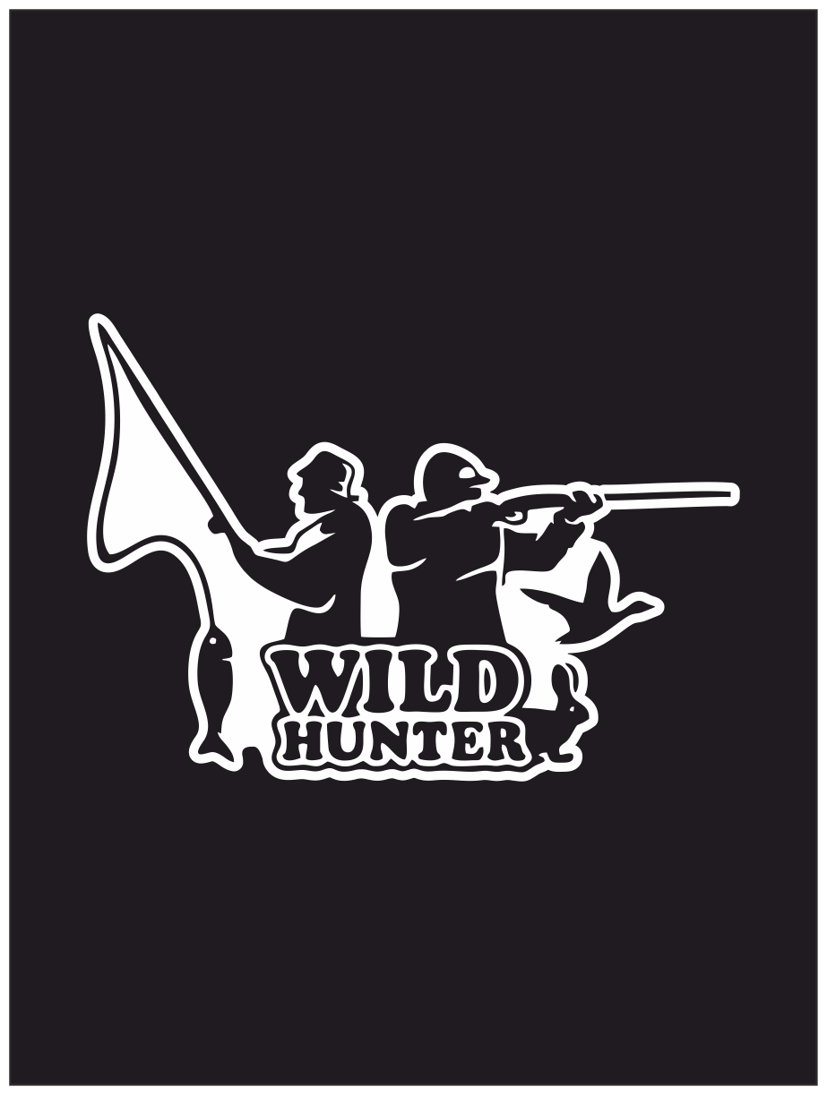 Наклейка на авто "Wild Hunter - Дикий Охотник" 17х12 см