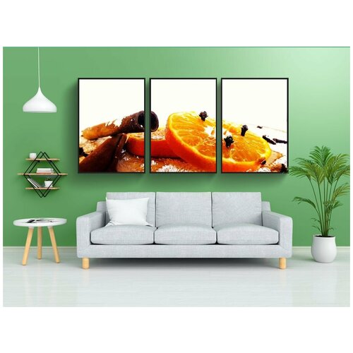 фото Набор модулных постеров для интерьера "зима, праздники, рождество" 60x90 см. в тубусе, без рамки lotsprints