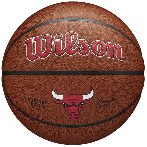 Мяч баскетбольный WILSON NBA Chicago Bulls, р.7, арт. WTB3100XBCHI мяч баскетбольный wilson avenger р 7 оранжевый