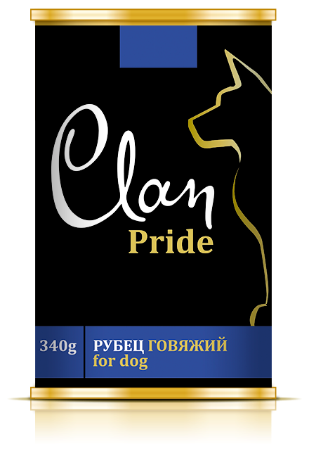 Консервы CLAN PRIDE для собак Рубец говяжий 340г