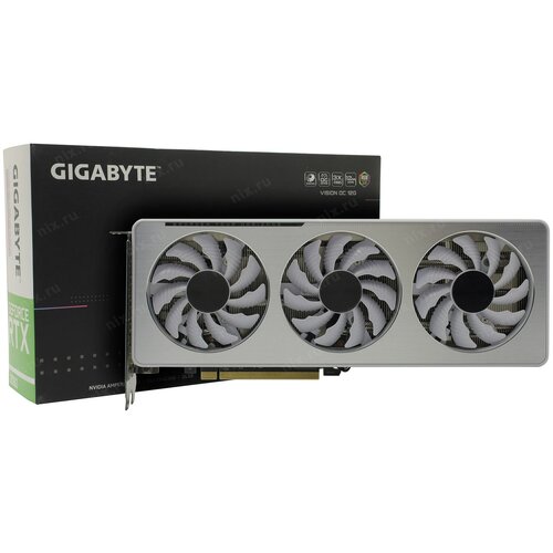 Видеокарта Gigabyte GeForce RTX 3060 12288Mb, Vision OC 12G (GV-N3060VISION OC-12GD) 2xHDMI, 2xDP, Ret