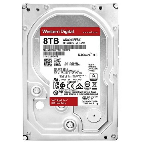 Жесткий диск Western Digital WD Red Pro 8 ТБ WD8003FFBX жесткий диск western digital wd red pro 12 тб wd121kfbx