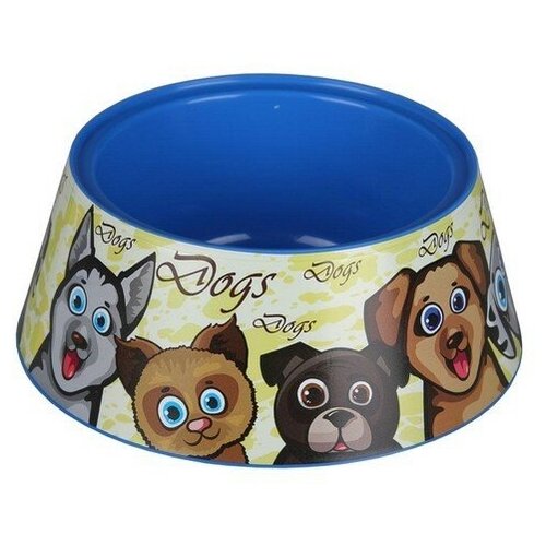 4 My Pets Пластиковая миска для собак Гавс, 0,7л