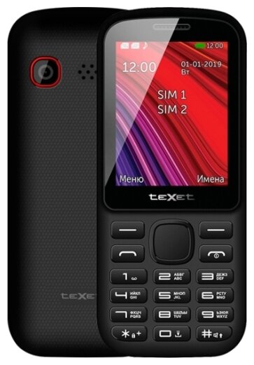 Мобильный телефон teXet TM-208 черный-красный