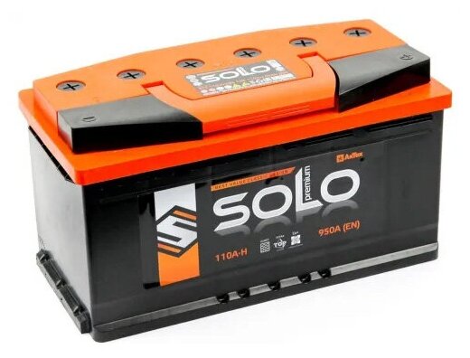Аккумулятор 6СТ-110 Solo Premium Прямая полярность 850A 352x175x190 SLEP1103L
