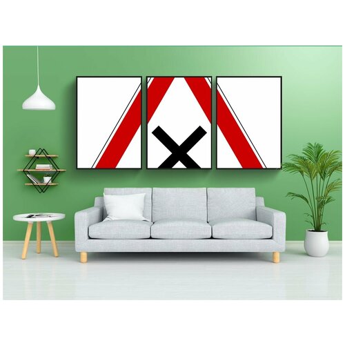 фото Набор модулных постеров для интерьера "дорожный знак, знаки дорожного движения, знак" 60x90 см. в тубусе, без рамки lotsprints