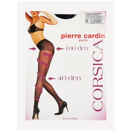 PIERRE CARDIN. Колготки Cr CORSICA 40den NERO maxi