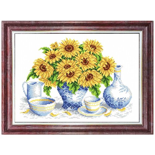 фото Набор для вышивания каролинка кткн-154 подсолнухи в вазе