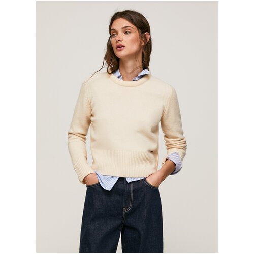 пуловер для женщин, Pepe Jeans London, модель: PL701906, цвет: бежевый, размер: 44(S)