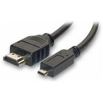 Кабель HDMI-microHDMI Dialog HC-A1218 - CV-0318 black - 1.8 метра - изображение