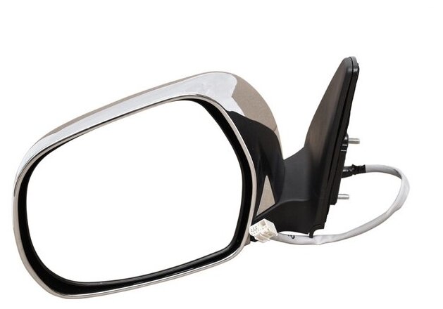 фото Зеркало заднего вида (боковое) левое электро, 5 контактов, автоскладывание, без подогрева хром LC PRADO 120 2002-2009 TYSLTO01507L