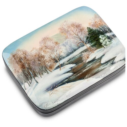 ШК-10/ 4 Шкатулка Федоскино Зима Григорьева. С