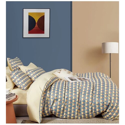 фото Комплект постельного белья boris, bt008-2, сатин, 2-спальный, наволочки 2 шт. 70x70