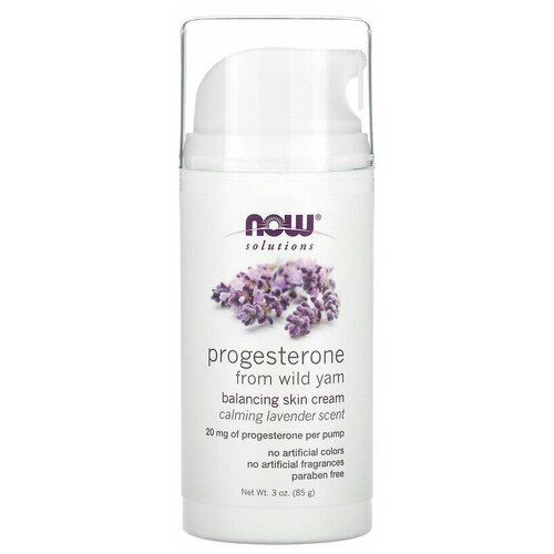 NOW Progesterone Cream, Прогестерон Крем с ароматом лаванды - 85 г