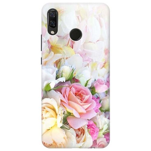 фото Cиликоновый прозрачный чехол artcolor для huawei nova 3 с принтом "нежные розы" re:pa