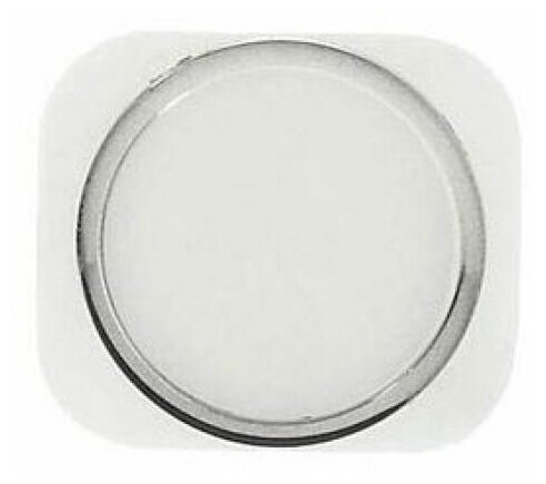 Кнопка HOME верх. часть для iPhone 5 белая кант серебро