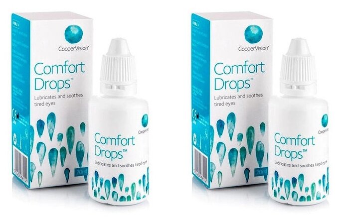 Комплект Cooper Vision капли Comfort Drops 20 мл * 2 шт