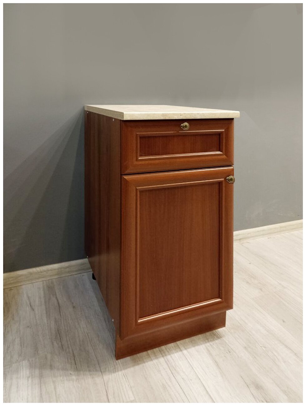 Модуль кухонный Джулия шкаф- стол однодверный с ящиком ш.40 цвет орех - фотография № 5