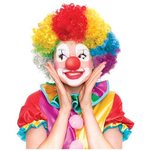Парик Клоун Пышный парик клоуна разноцветный