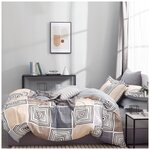 Комплект постельного белья, евро, Letto, SM576, (н2)70х70см, сатин - изображение