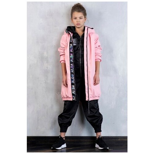 фото Куртка alberello alb-166 (розовый, девочка, 8 лет / 128 см)
