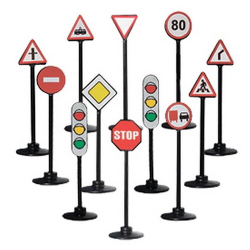 Игра дорожные знаки, учим правила дорожного движения, набор дорожных знаков ,12шт