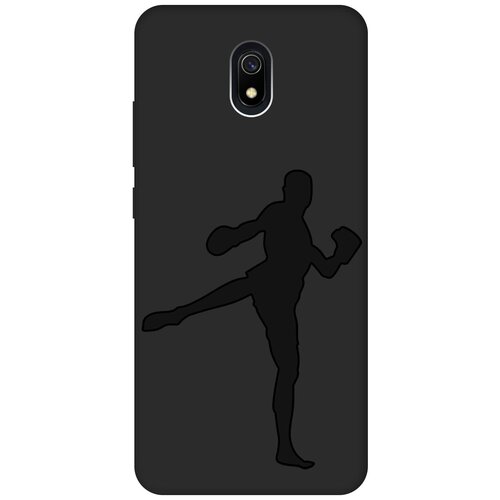 Матовый чехол Kickboxing для Xiaomi Redmi 8A / Сяоми Редми 8А с эффектом блика черный матовый чехол snowboarding для xiaomi redmi 8a сяоми редми 8а с эффектом блика черный