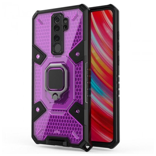 Honeycomb Armor Противоударный чехол с защитой камеры и кольцом для Xiaomi Redmi Note 8 Pro