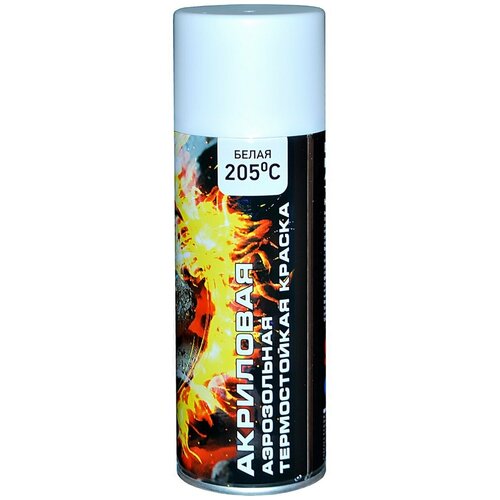 Краска VESLEE термостойкая 205 С название цвета Белый аэрозольный баллон объем 520 мл 559₽