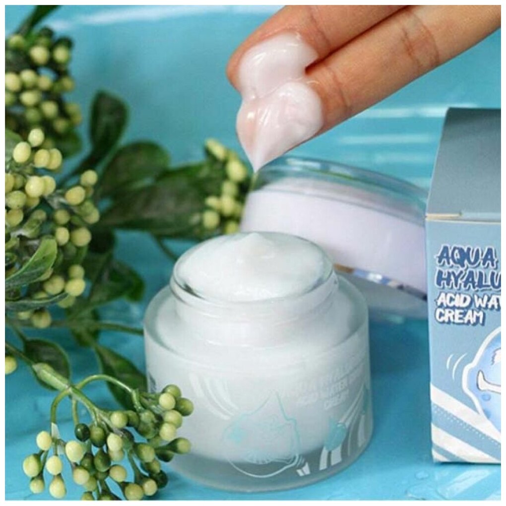 Крем для лица Elizavecca Aqua Hyaluronic Acid Water Drop Cream с гиалуроновой кислотой 50мл - фото №5