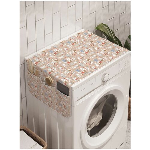 фото Органайзер ambesonne для хранения "артистичные коты" на стиральную машину, 45x120 см