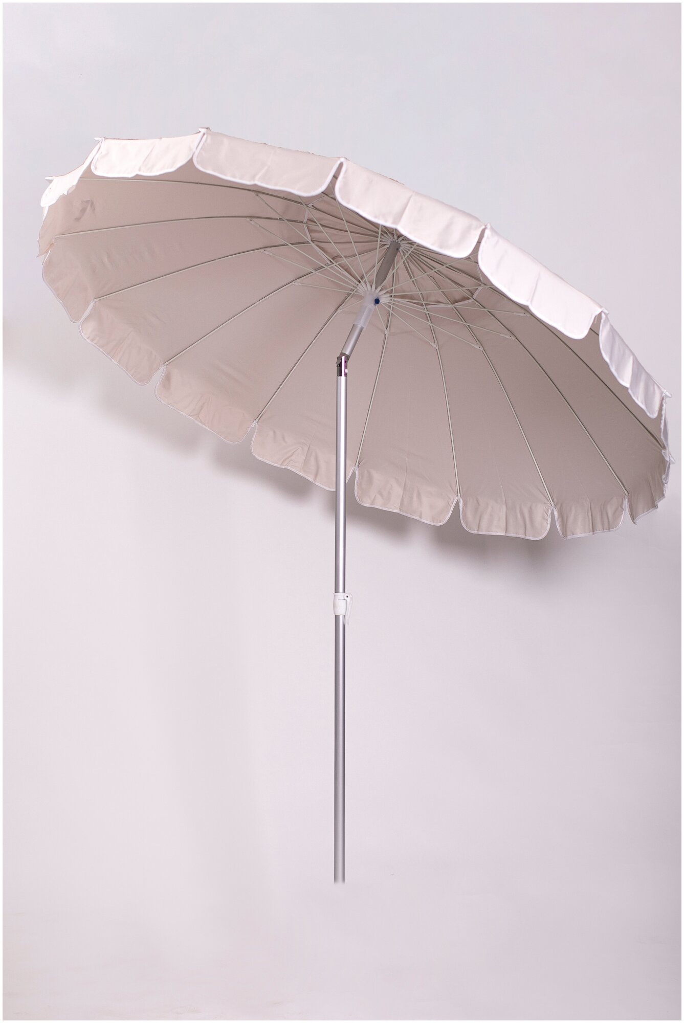 Зонт пляжный, солнцезащитный 2.5 м 16 спиц, . ткань-оксфорд, с клапаном, с наклоном. основание-алюминий. - фотография № 2