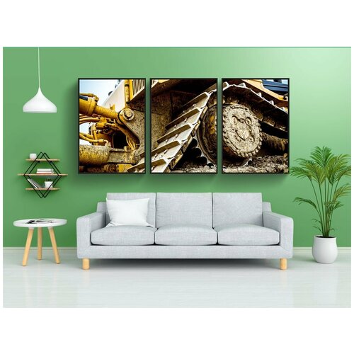 фото Набор модулных постеров для интерьера "машины, оборудование, строительной площадки" 60x90 см. в тубусе, без рамки lotsprints