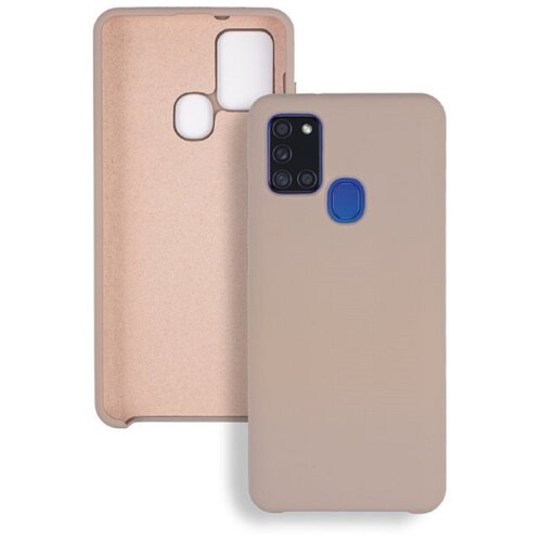 фото Чехол силиконовый для samsung galaxy a21s пудра матовый full cover