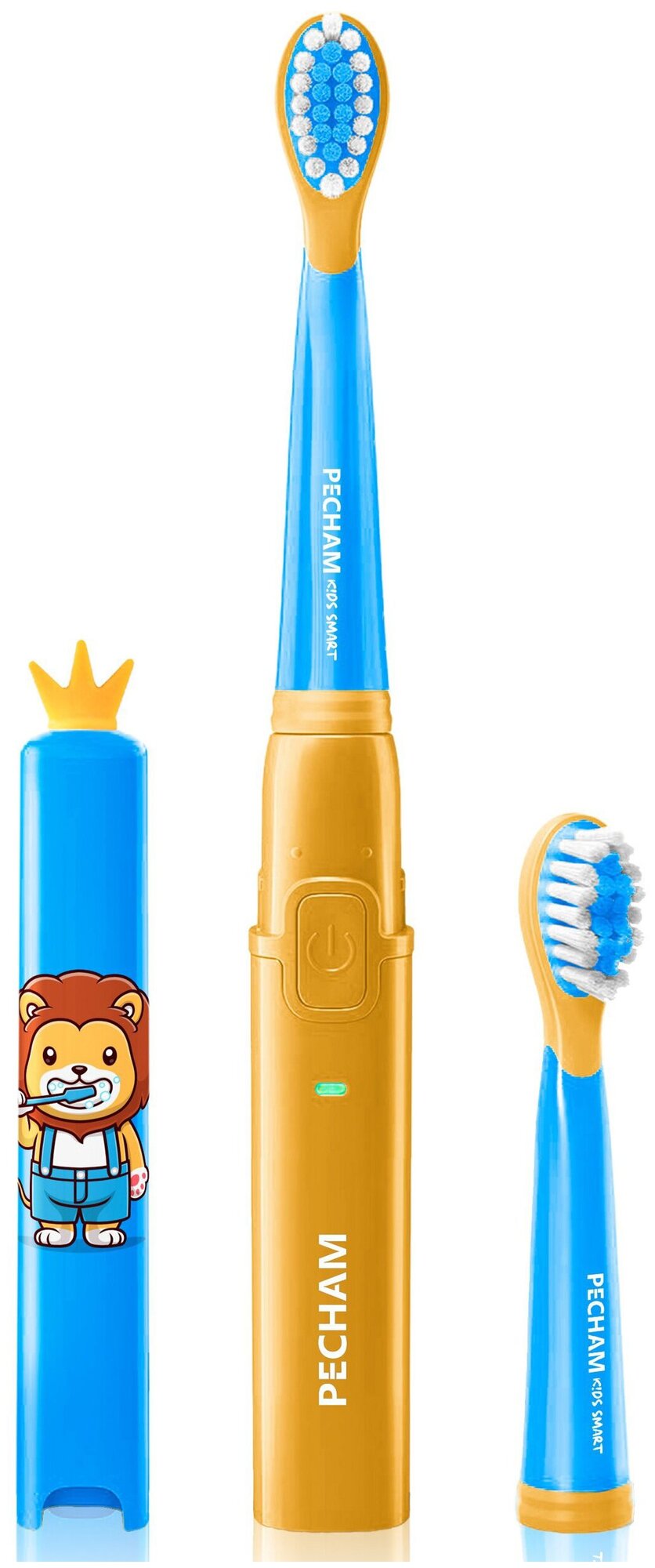 Детская электрическая зубная щетка PECHAM Kids Smart 3+, 2 насадки, Electric toothbrush