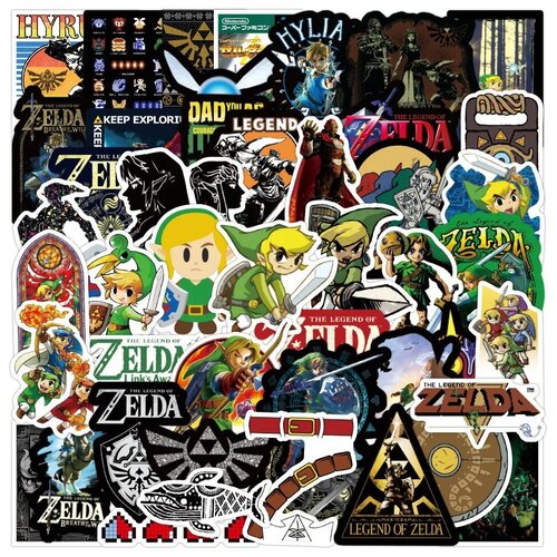 Набор наклеек Легенда о Зельде 50шт./The Legend of Zelda sticker pack 50pcs /