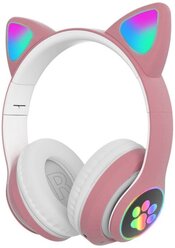 Беспроводные наушники Cat Ear Wireless Bluetooth 5.0 со светящимися кошачьими ушками P33M розовые