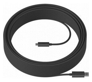 Кабель-удлинитель Logitech USB Type-C (m)/USB 10м. черный/серый (уп.:1шт) (939-001799)