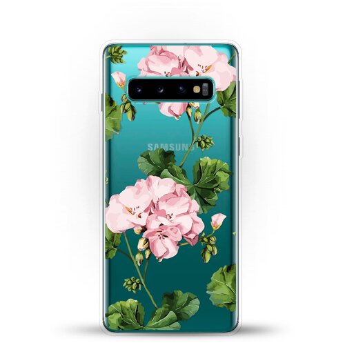 фото Силиконовый чехол розовые цветы на samsung galaxy s10 andy & paul