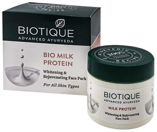 Маска для лица Biotique Bio отбеливающая и омолаживающая с Молочным Протеином, 50 г